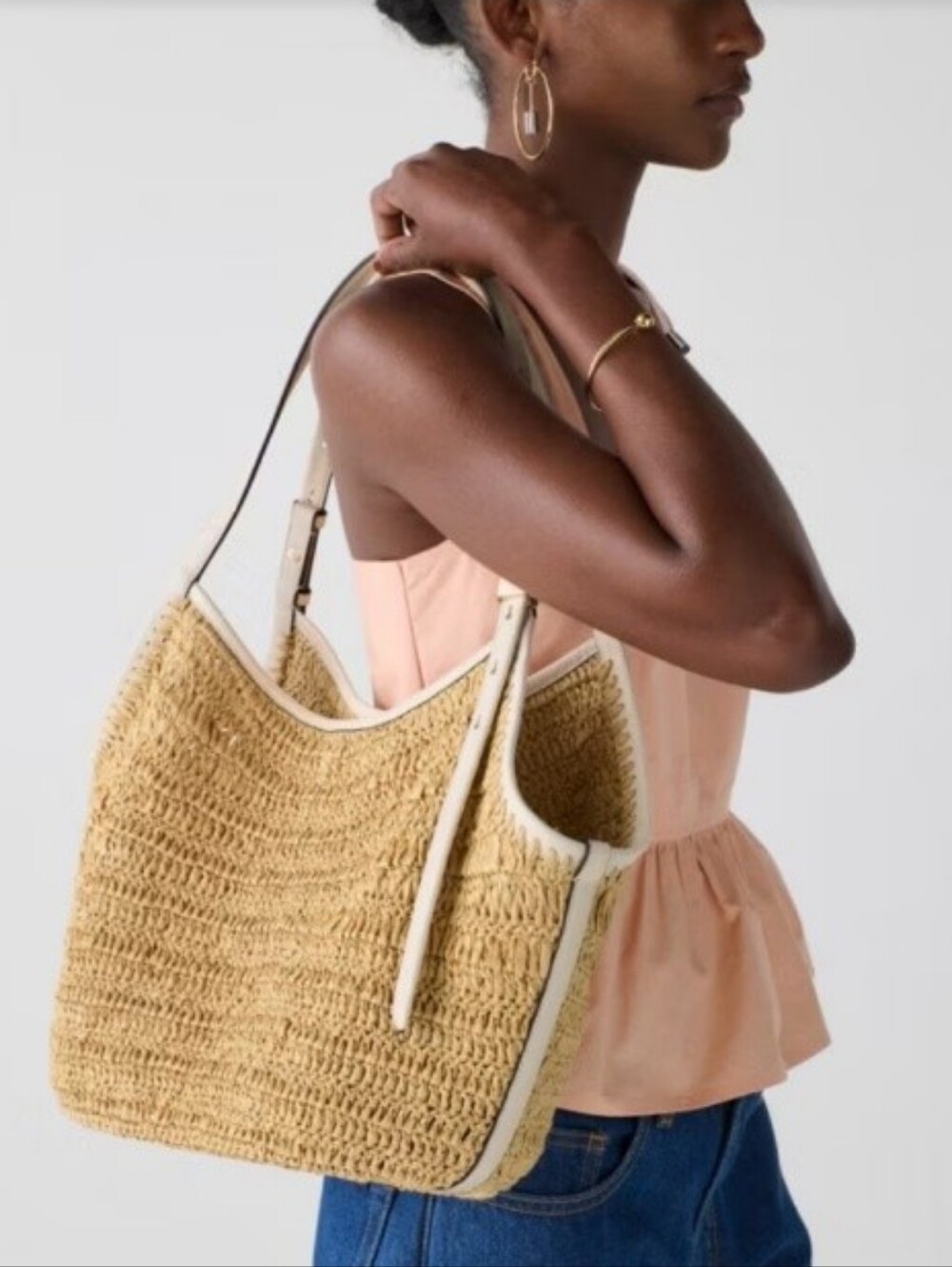 Deco Straw Tulip Tote